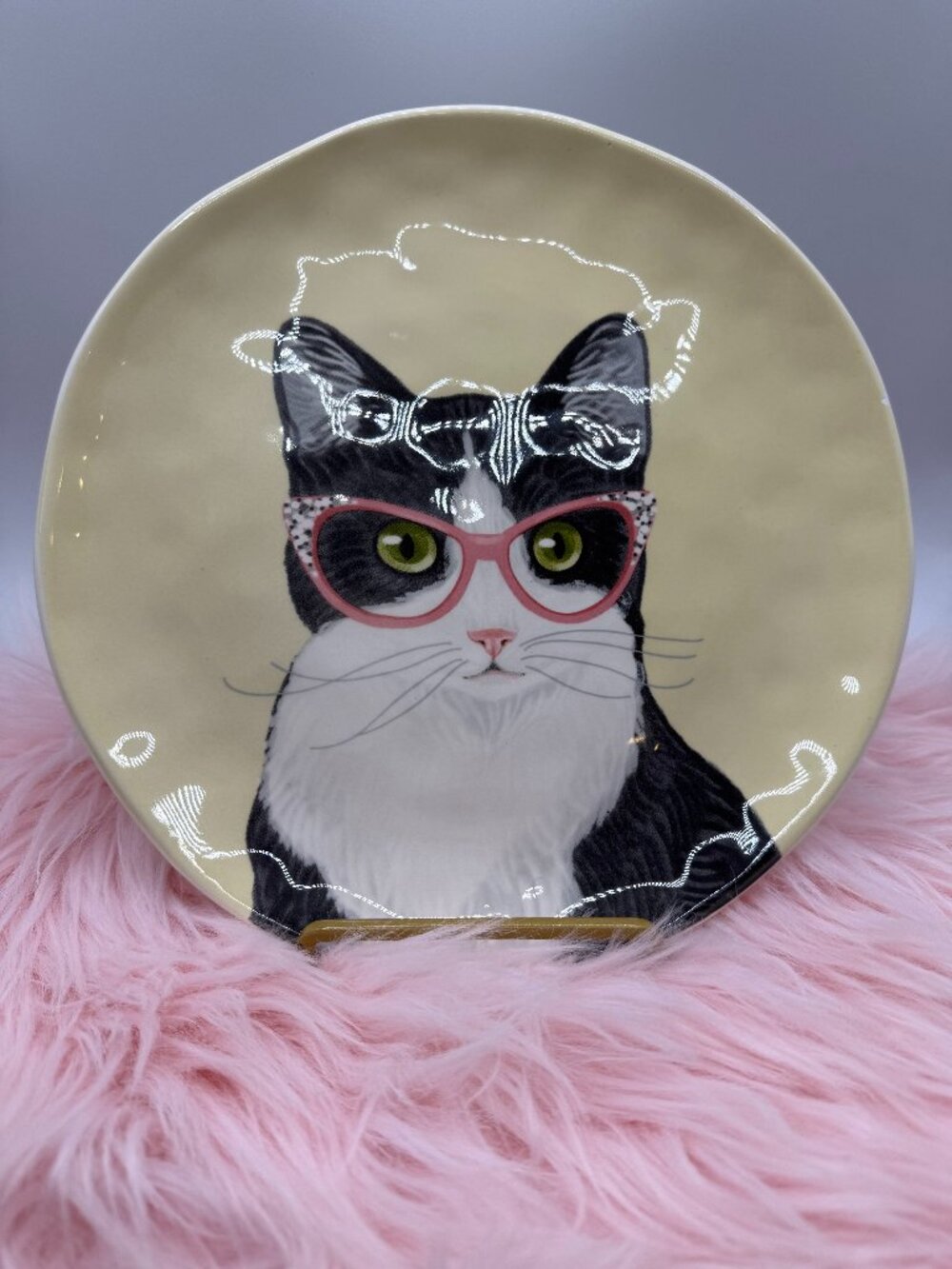 Pier 1 Party Cats Collection Ceramic Salad Plate